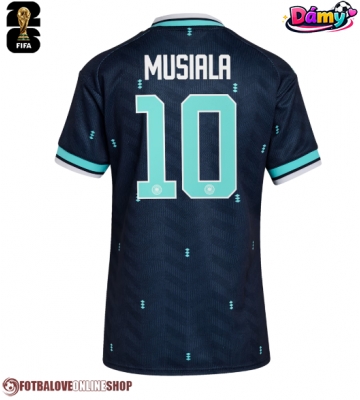 Německo Jamal Musiala #10 Venkovní Dres pro Dámy MS 2026 Krátkým Rukávem
